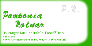 pomponia molnar business card